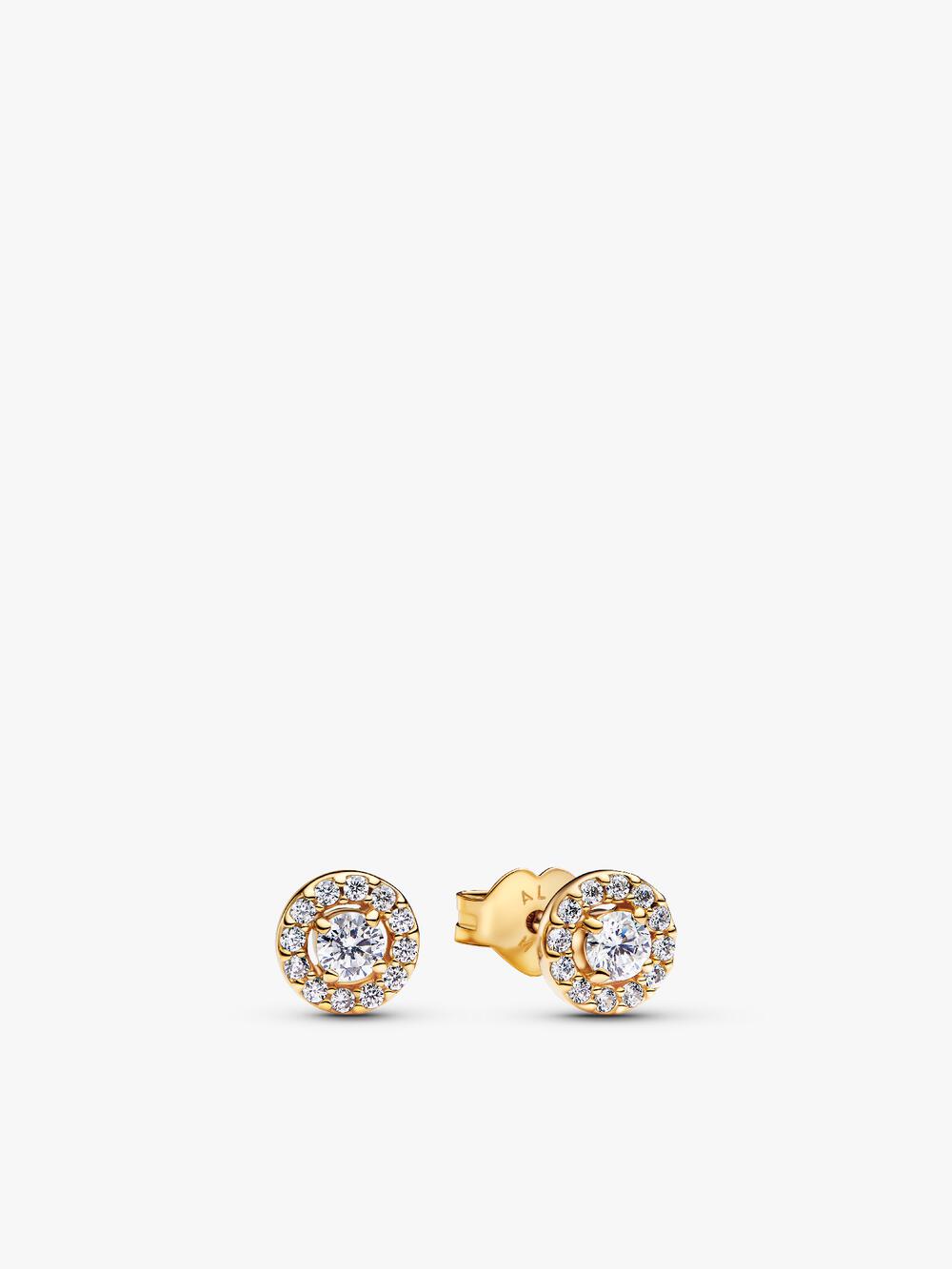 Sparkling Elevated Heart Stud Earrings