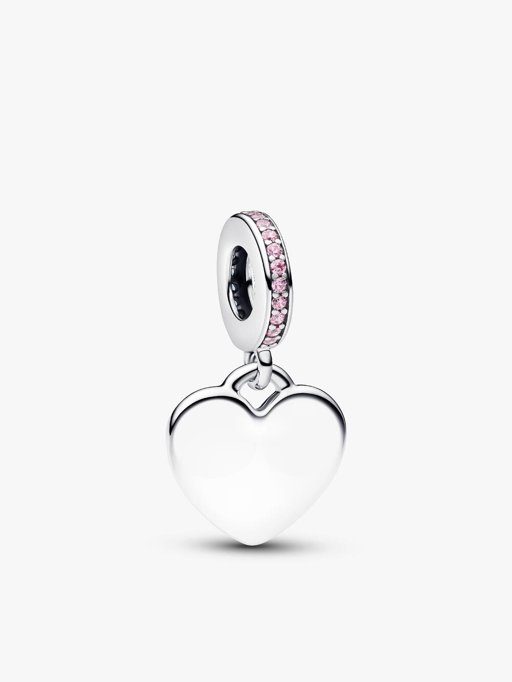 Pavé Heart Hoop Earrings